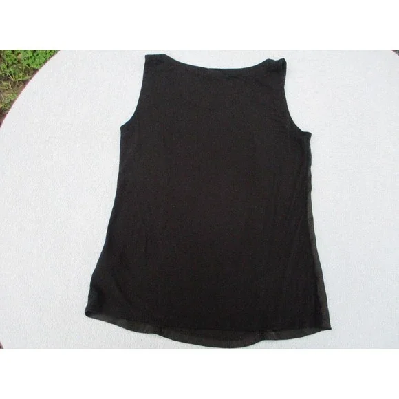 DKNY Sleeveless Tank Top Women's Size XS Silky Black Bodycon Y2K Business - Picture 12 of 14